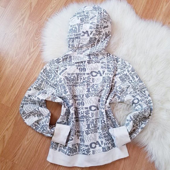 Rocawear White & Grey Printed Zip Up Hoodie - Picture 8 of 8